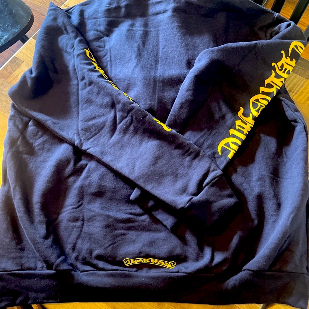 Chrome Hearts Navy Logo hoodie
